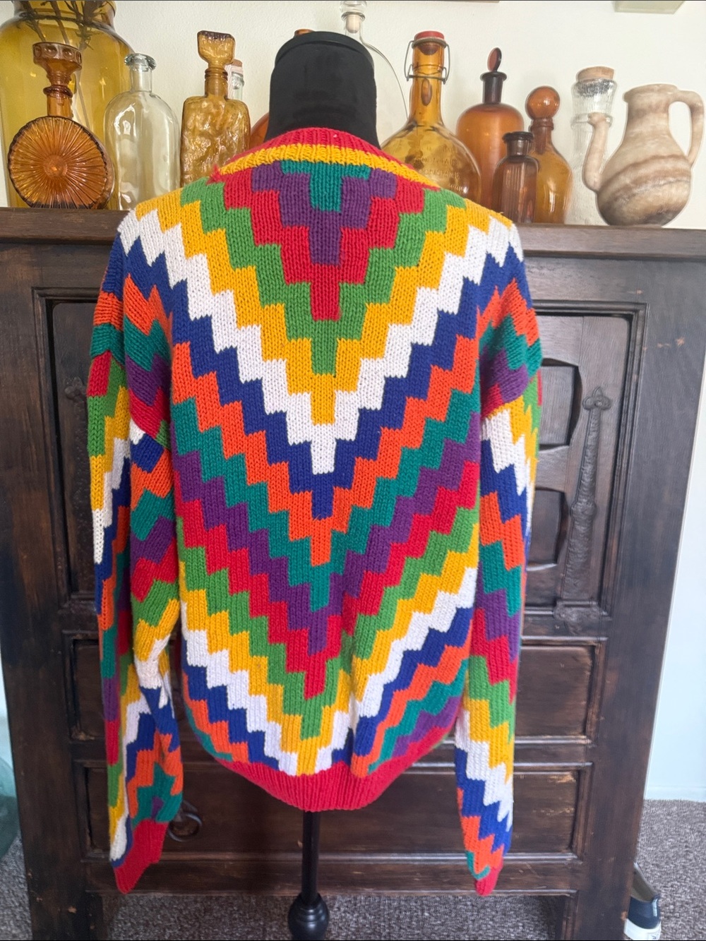 Vintage Saks Fifth Ave Colorblock Sweater - Picture 4 of 9